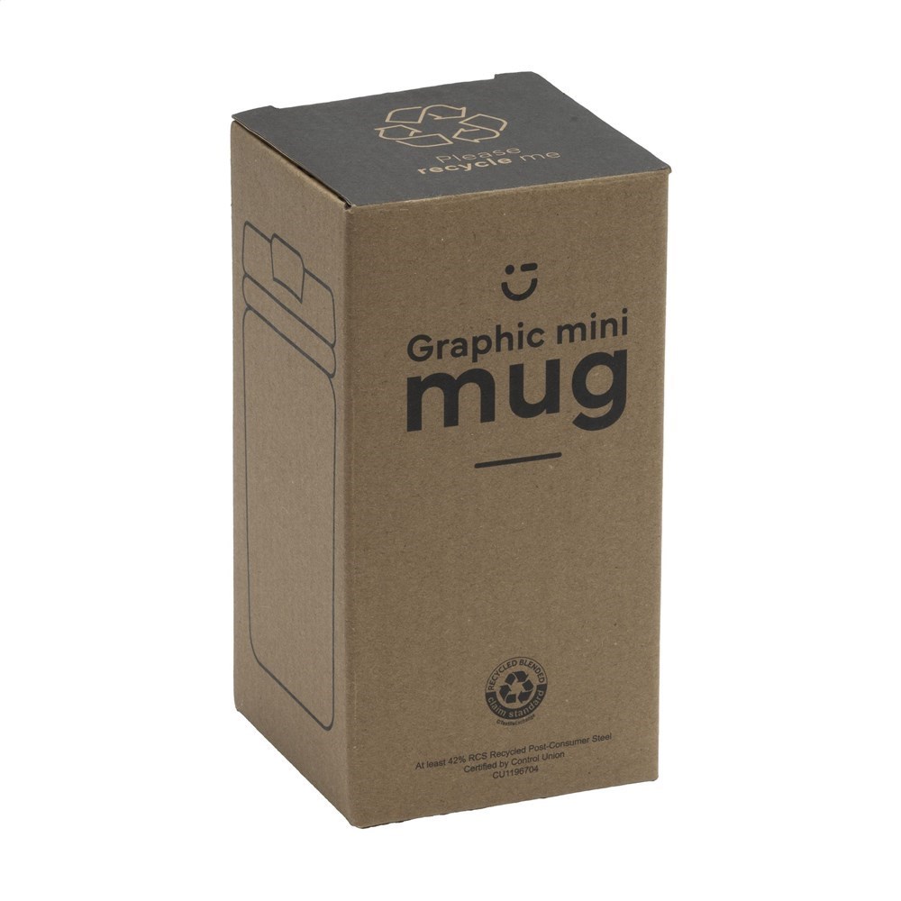 Graphic Mini Mug RCS Recycled Steel 250 ml termokrus